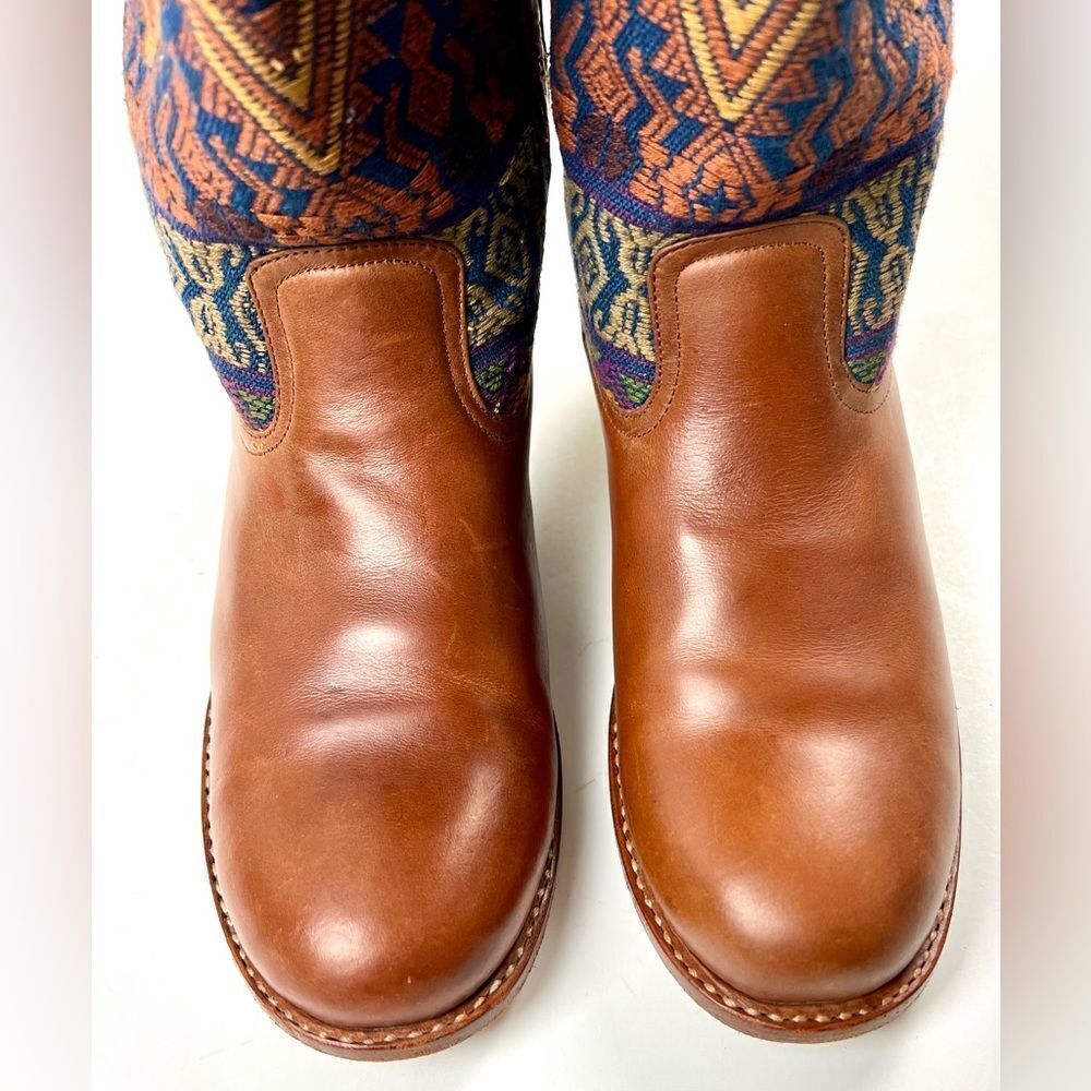 Teysha Leather Riding Boots/Aztec Textile - Picture 8 of 16